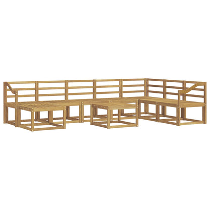 vidaXL Outdoor Sofa Set 9 pcs White Solid Acacia Wood