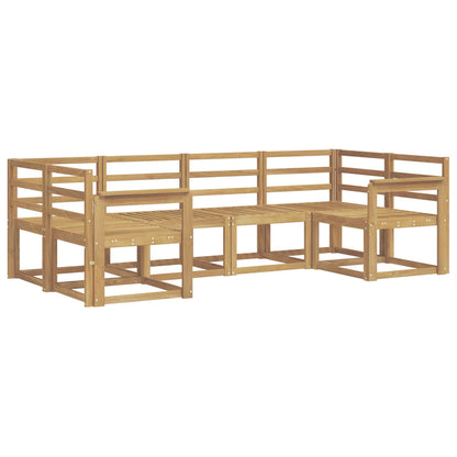 vidaXL Outdoor Sofa Set 6 pcs White Solid Acacia Wood