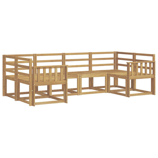 vidaXL Outdoor Sofa Set 6 pcs White Solid Acacia Wood
