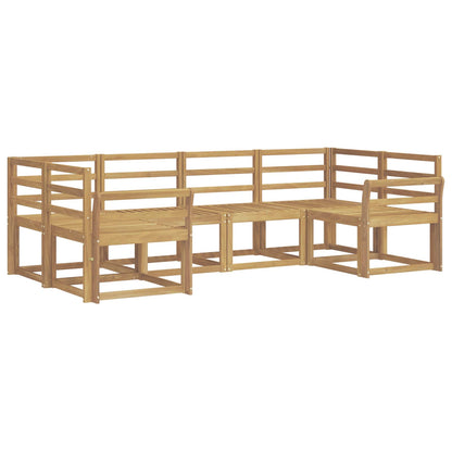 vidaXL Outdoor Sofa Set 6 pcs White Solid Acacia Wood