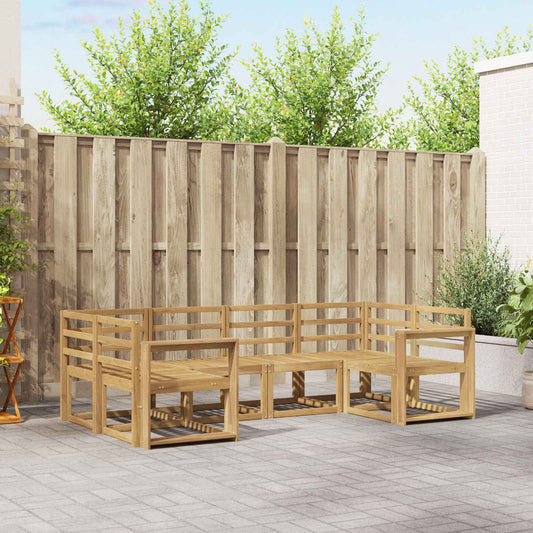 vidaXL Outdoor Sofa Set 6 pcs White Solid Acacia Wood