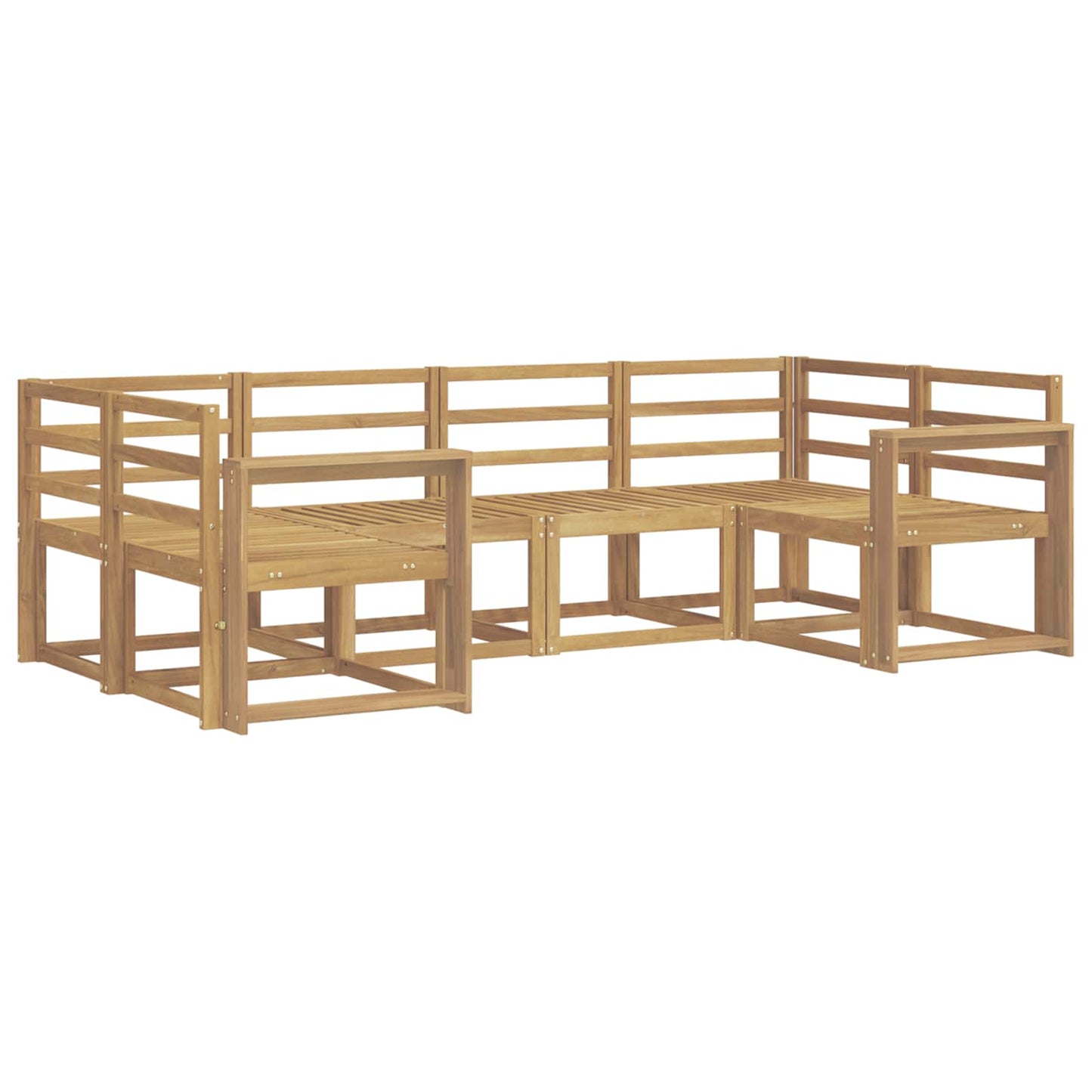 vidaXL Outdoor Sofa Set 6 pcs White Solid Acacia Wood