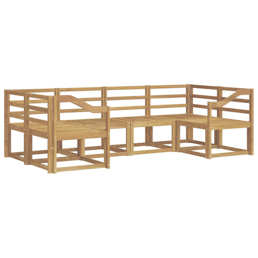 vidaXL Outdoor Sofa Set 6 pcs White Solid Acacia Wood