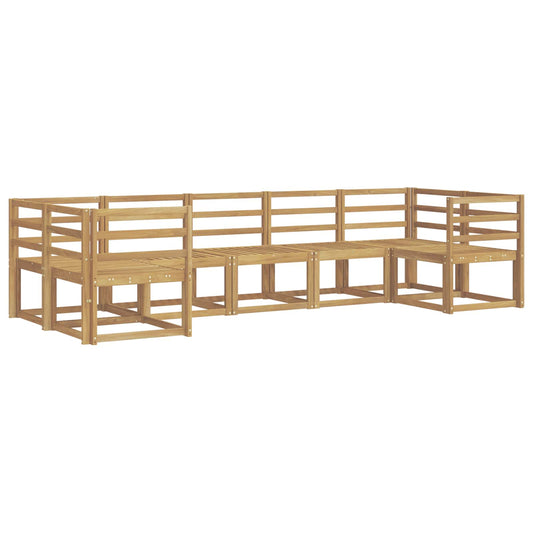 vidaXL Outdoor Sofa Set 7 pcs White Solid Acacia Wood