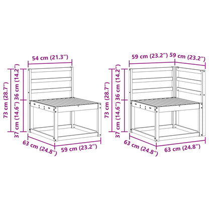 vidaXL Outdoor Sofa Set 7 pcs White Solid Acacia Wood
