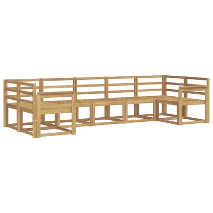 vidaXL Outdoor Sofa Set 7 pcs White Solid Acacia Wood