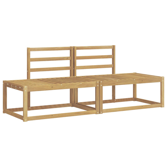 vidaXL Outdoor Sofa Set 2 pcs White Solid Acacia Wood