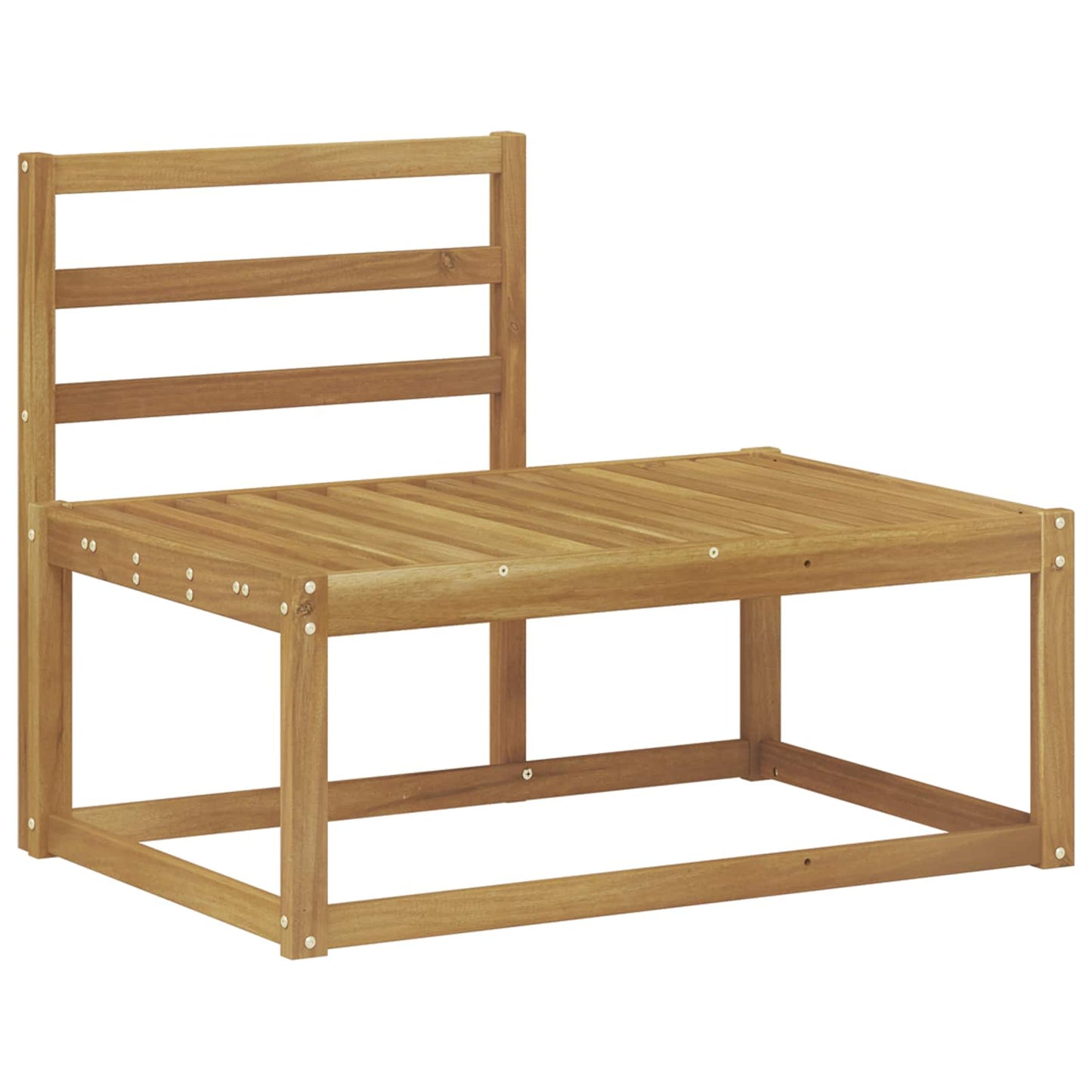 vidaXL Outdoor Sofa Set 2 pcs White Solid Acacia Wood