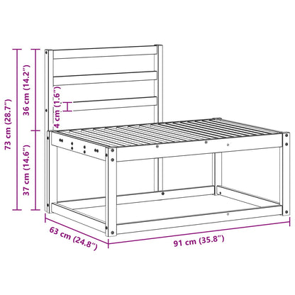 vidaXL Outdoor Sofa Set 2 pcs White Solid Acacia Wood