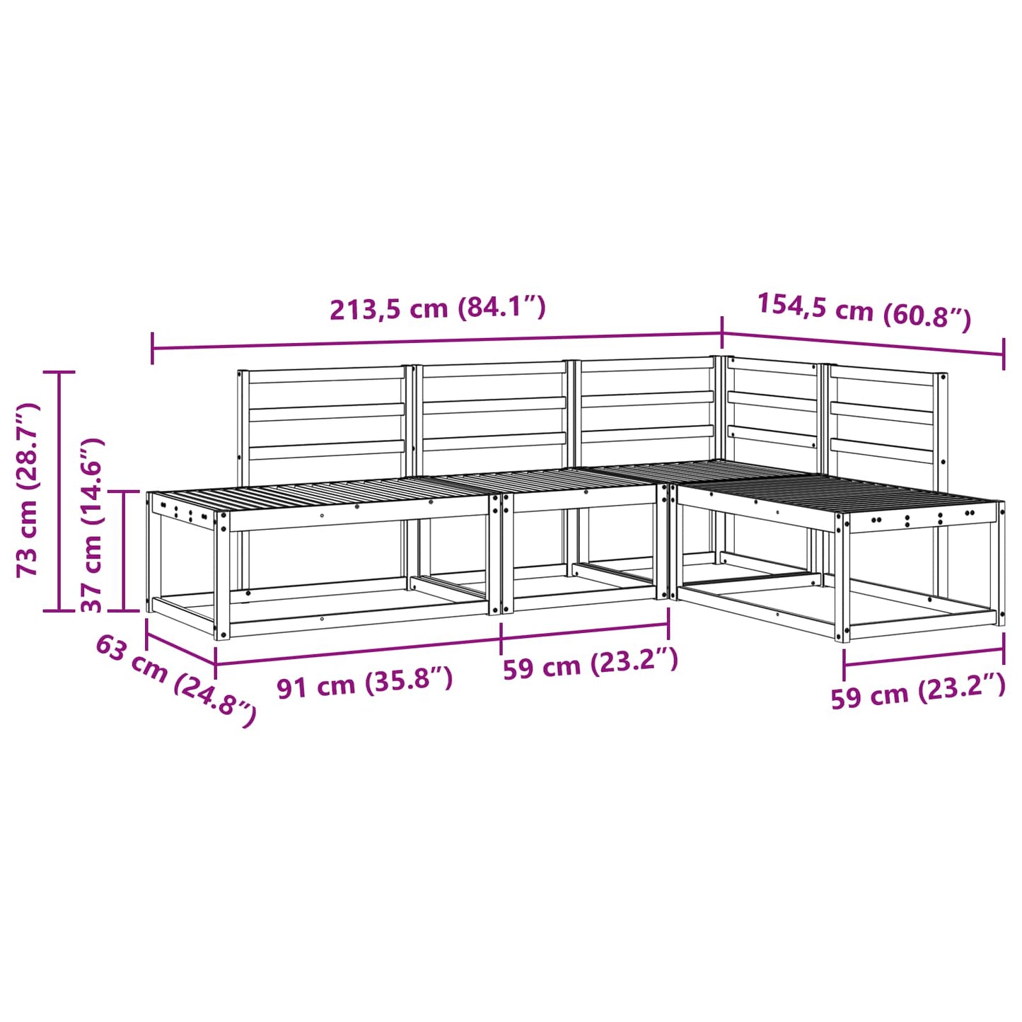 vidaXL Outdoor Sofa Set