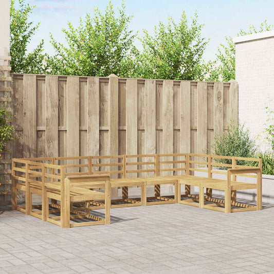 vidaXL Outdoor Sofa Set 9 pcs White Solid Acacia Wood
