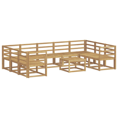 vidaXL Outdoor Sofa Set 10 pcs White Solid Acacia Wood