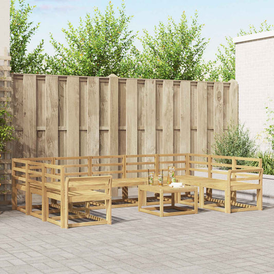 vidaXL Outdoor Sofa Set 10 pcs White Solid Acacia Wood
