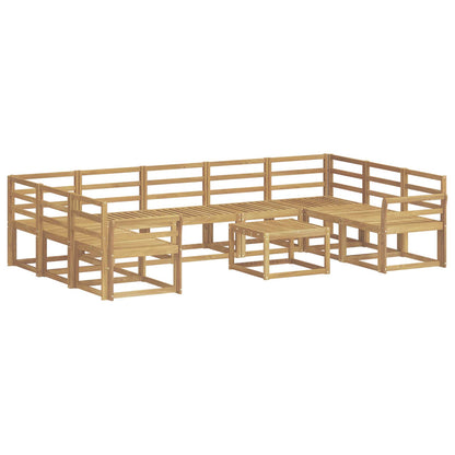 vidaXL Outdoor Sofa Set 10 pcs White Solid Acacia Wood
