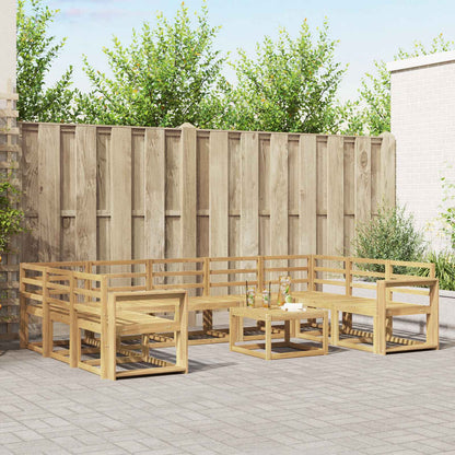 vidaXL Outdoor Sofa Set 10 pcs White Solid Acacia Wood