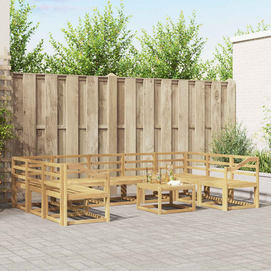 vidaXL Outdoor Sofa Set 10 pcs White Solid Acacia Wood