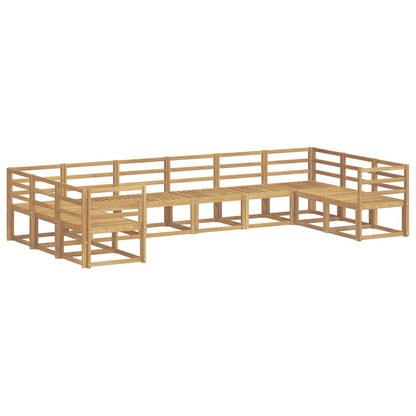 vidaXL Outdoor Sofa Set 10 pcs White Solid Acacia Wood