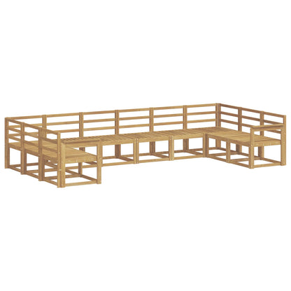 vidaXL Outdoor Sofa Set 10 pcs White Solid Acacia Wood