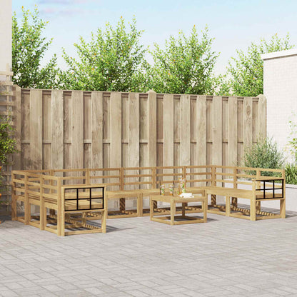 vidaXL Outdoor Sofa Set 11 pcs White Solid Acacia Wood