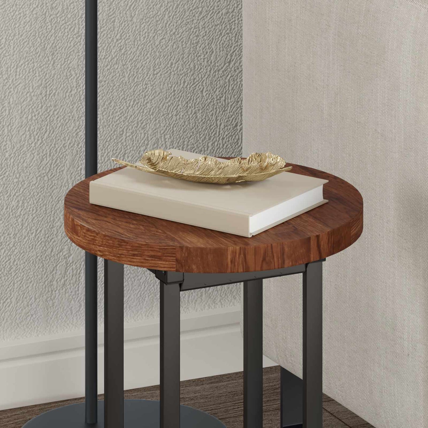 vidaXL Table Top Light Brown Ø 30 x 2.5 cm Solid Oak Wood