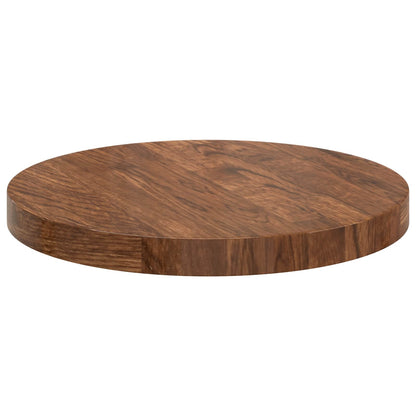 vidaXL Table Top Light Brown Ø 30 x 2.5 cm Solid Oak Wood