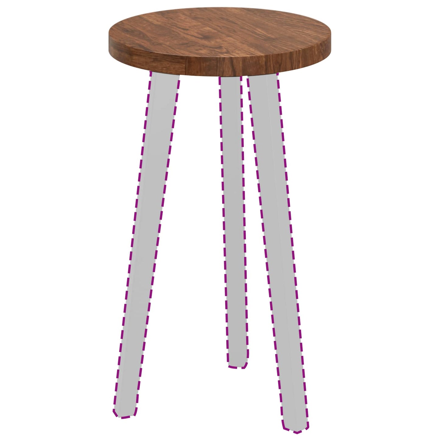 vidaXL Table Top Light Brown Ø 30 x 2.5 cm Solid Oak Wood