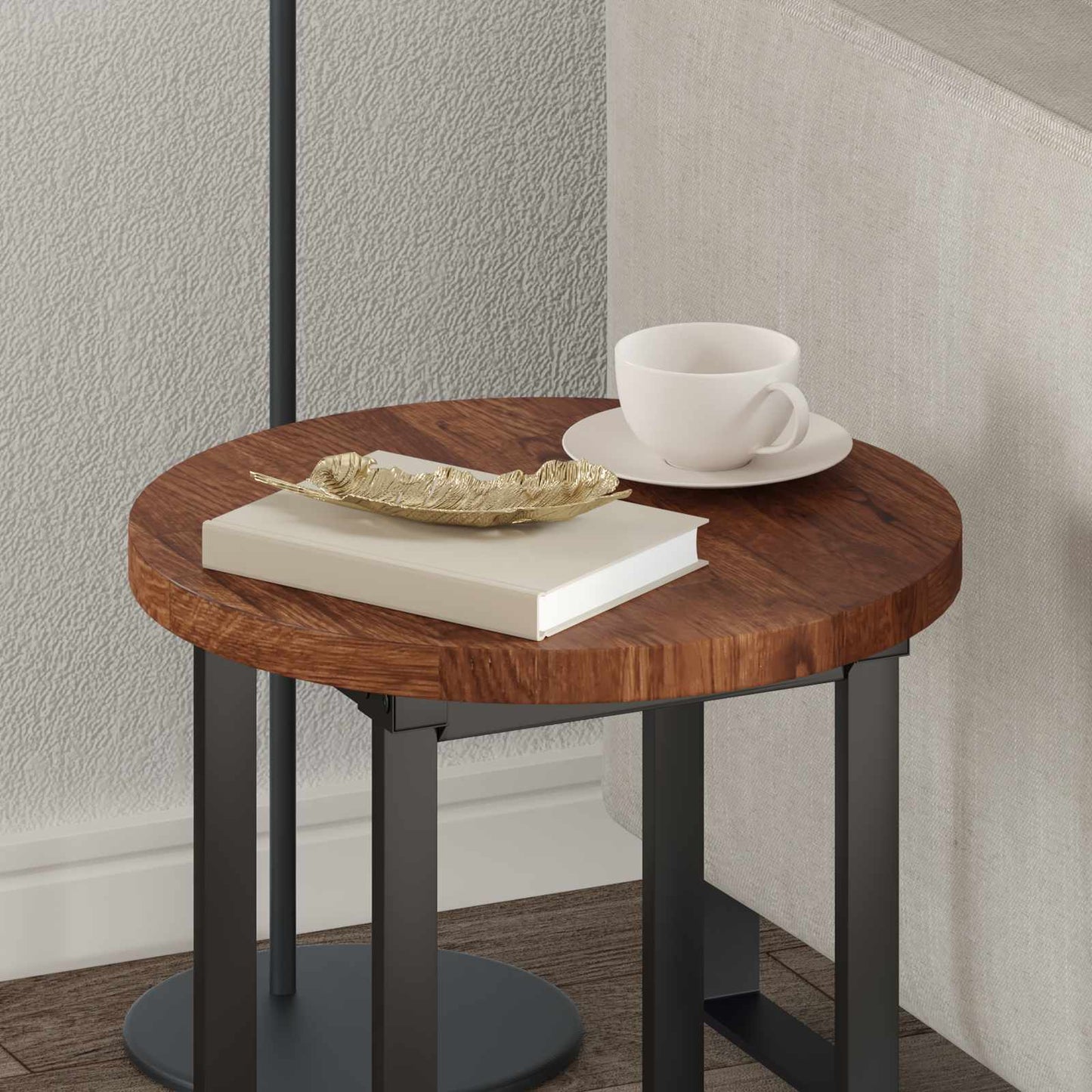 vidaXL Table Top Light Brown Ø 40 x 2.5 cm Solid Oak Wood