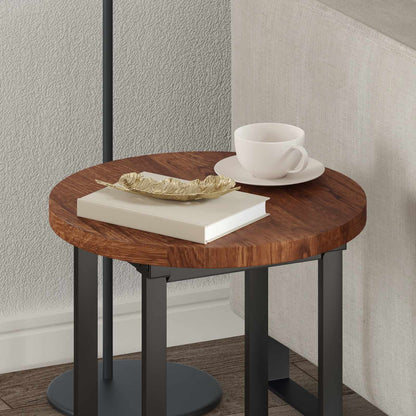 vidaXL Table Top Light Brown Ø 40 x 2.5 cm Solid Oak Wood