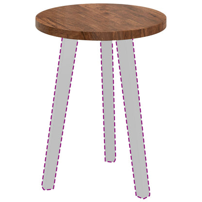 vidaXL Table Top Light Brown Ø 40 x 2.5 cm Solid Oak Wood