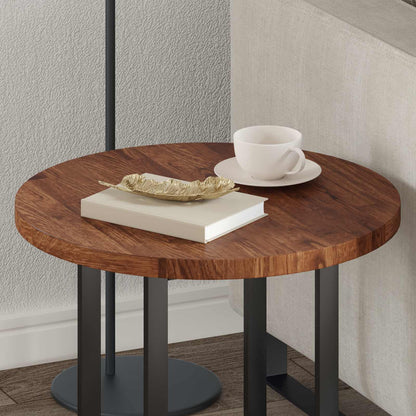 vidaXL Table Top Light Brown Ø 50 x 2.5 cm Solid Oak Wood