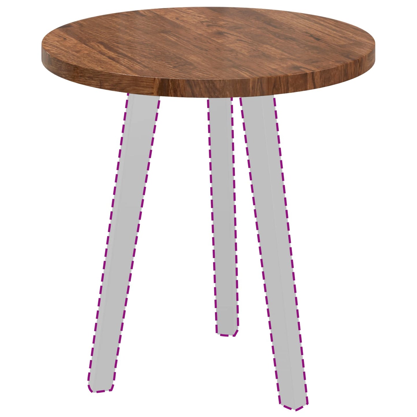 vidaXL Table Top Light Brown Ø 50 x 2.5 cm Solid Oak Wood