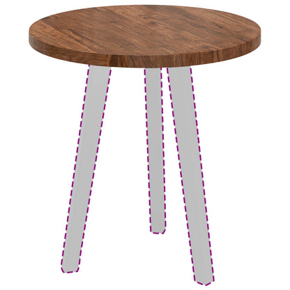 vidaXL Table Top Light Brown Ø 50 x 2.5 cm Solid Oak Wood