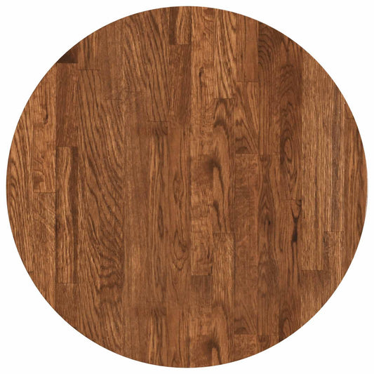 vidaXL Table Top Light Brown Ø 50 x 2.5 cm Solid Oak Wood