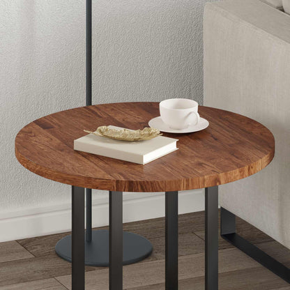 vidaXL Table Top Light Brown Ø 60 x 2.5 cm Solid Oak Wood