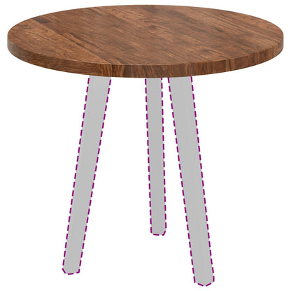 vidaXL Table Top Light Brown Ø 60 x 2.5 cm Solid Oak Wood
