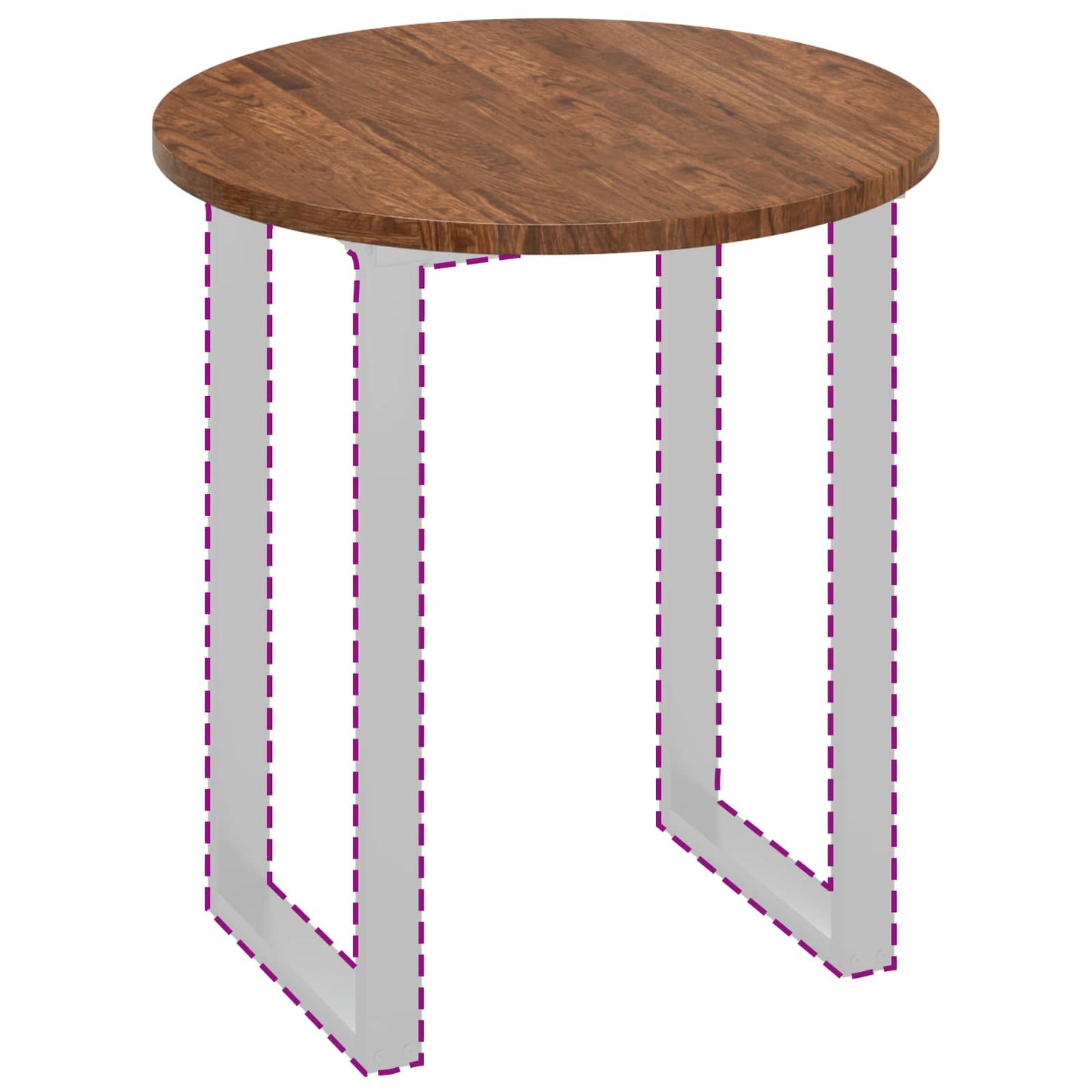 vidaXL Table Top Light Brown Ø 70 x 2.5 cm Solid Oak Wood
