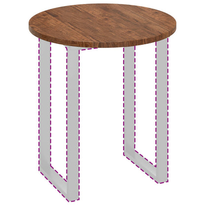 vidaXL Table Top Light Brown Ø 70 x 2.5 cm Solid Oak Wood