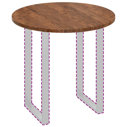 vidaXL Table Top Light Brown Ø 80 x 2.5 cm Solid Oak Wood