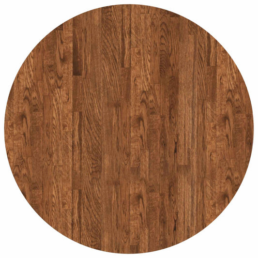 vidaXL Table Top Light Brown Ø 80 x 2.5 cm Solid Oak Wood