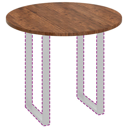 vidaXL Table Top Light Brown Ø 90 x 2.5 cm Solid Oak Wood