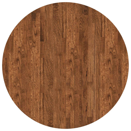 vidaXL Table Top Light Brown Ø 90 x 2.5 cm Solid Oak Wood