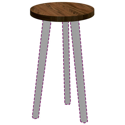 vidaXL Table Top Dark Brown Ø 30 x 2.5 cm Solid Oak Wood