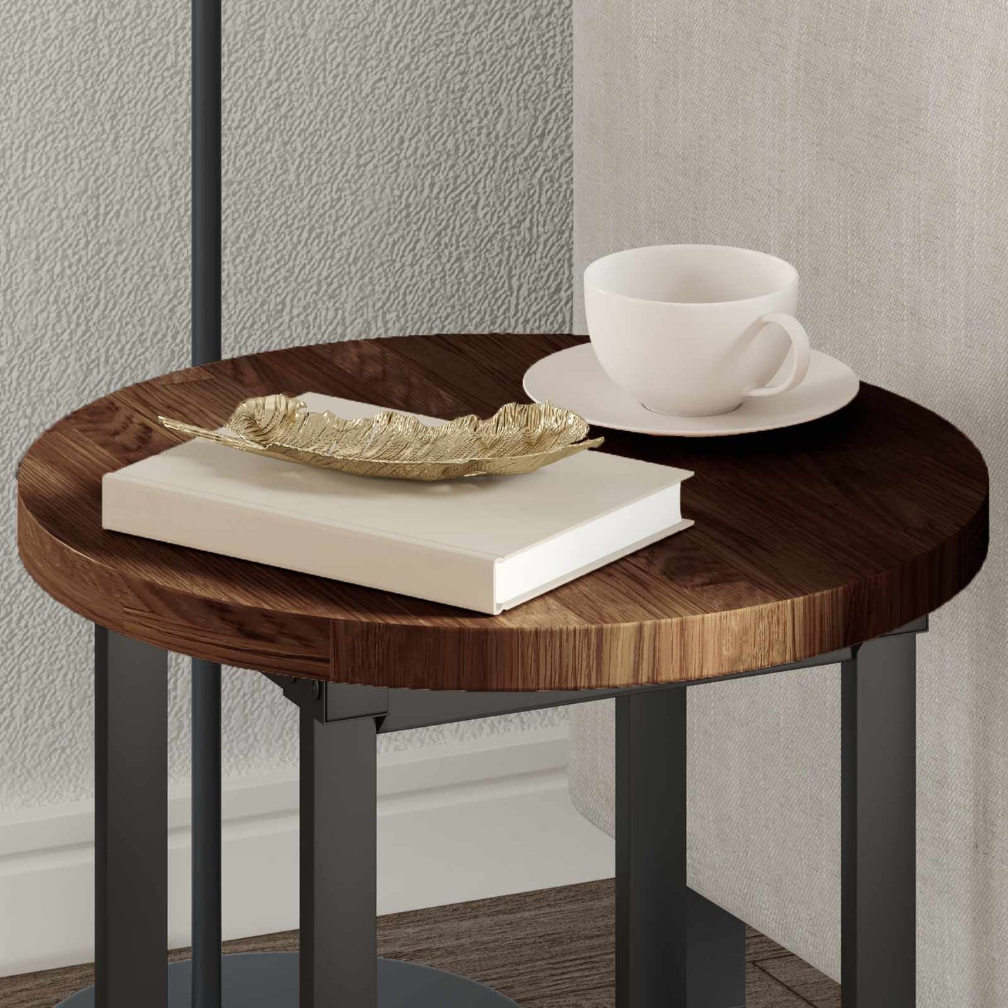vidaXL Table Top Dark Brown Ø 40 x 2.5 cm Solid Oak Wood