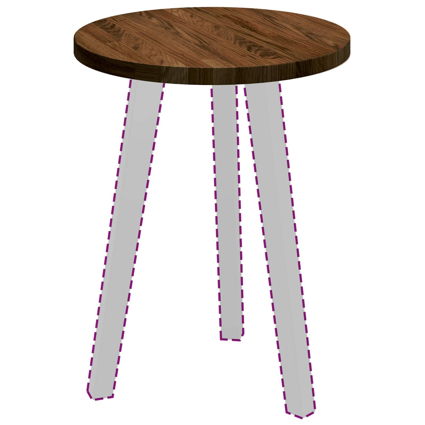 vidaXL Table Top Dark Brown Ø 40 x 2.5 cm Solid Oak Wood