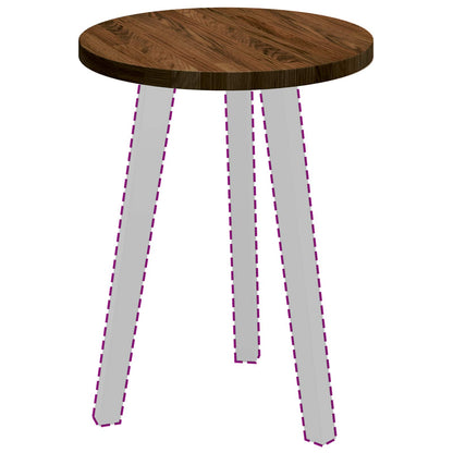 vidaXL Table Top Dark Brown Ø 40 x 2.5 cm Solid Oak Wood