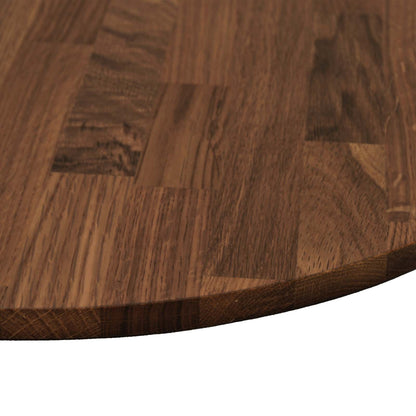 vidaXL Table Top Dark Brown Ø 50 x 2.5 cm Solid Oak Wood