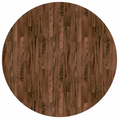vidaXL Table Top Dark Brown Ø 50 x 2.5 cm Solid Oak Wood