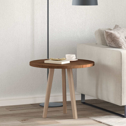 vidaXL Table Top Dark Brown Ø 60 x 2.5 cm Solid Oak Wood