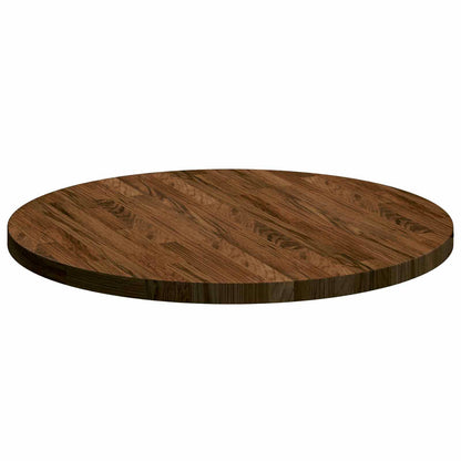 vidaXL Table Top Dark Brown Ø 60 x 2.5 cm Solid Oak Wood