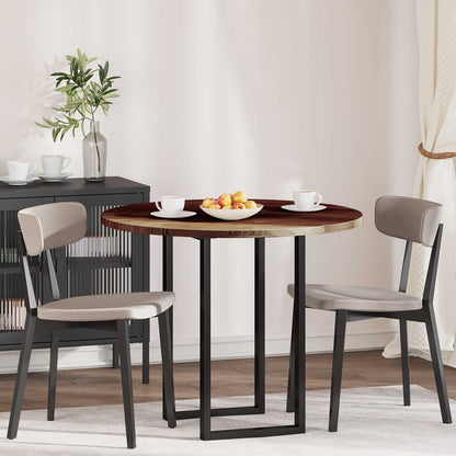 vidaXL Table Top Dark Brown Ø 90 x 2.5 cm Solid Oak Wood